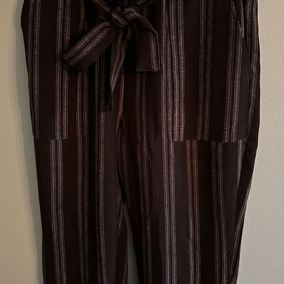 Streetwear Society paper bag straight leg elastic waist Women’s M pants NWT - Picture 3 of 16